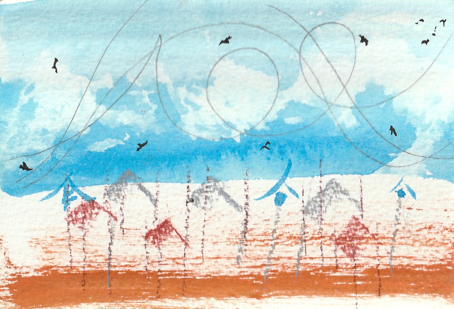 Birds over the Mekong I